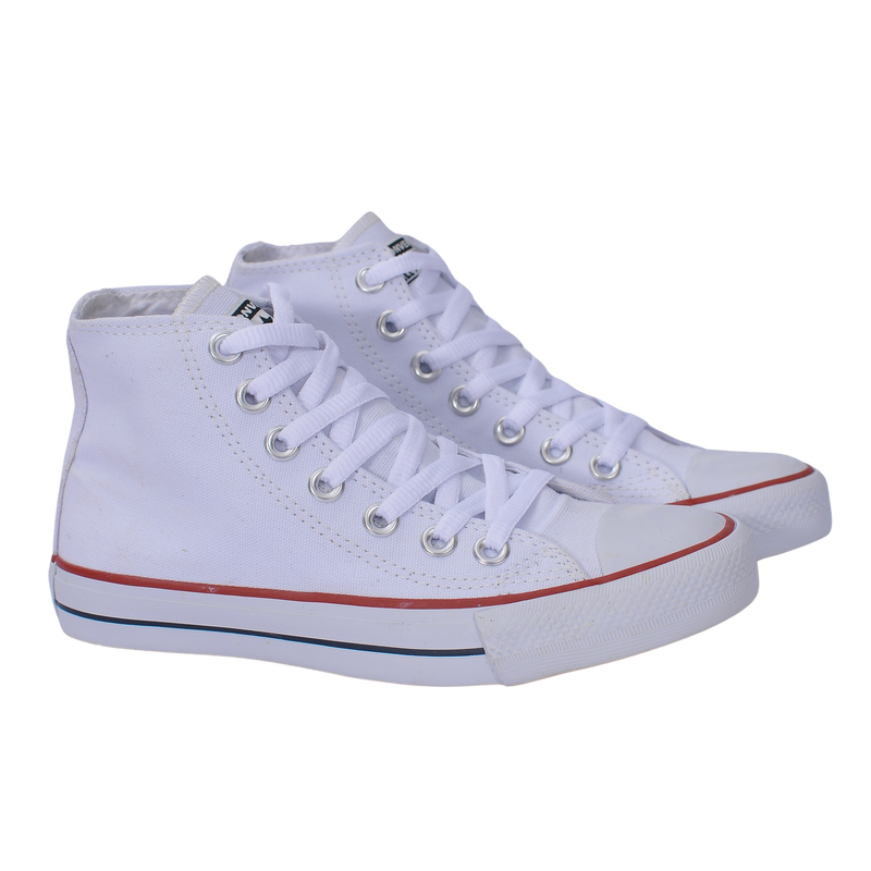 Converse bota branca jeans