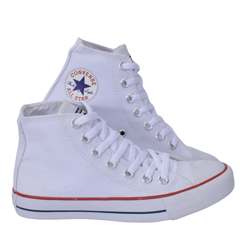 Converse bota branca jeans