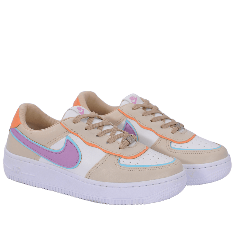 Nike Air Force Branco Lilás Dália