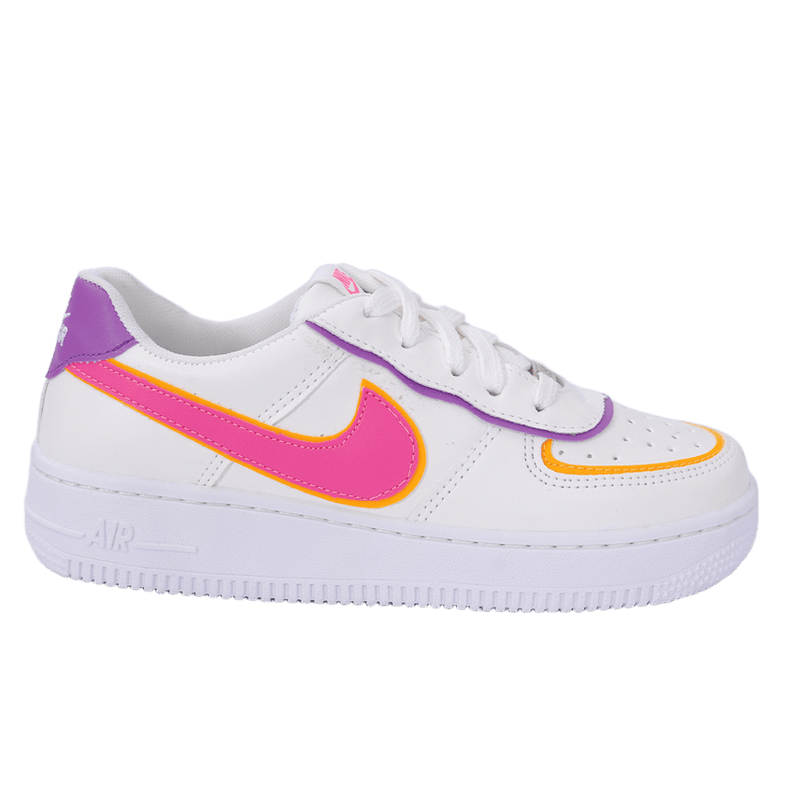 Nike Air Force Branco Girassol Rosa