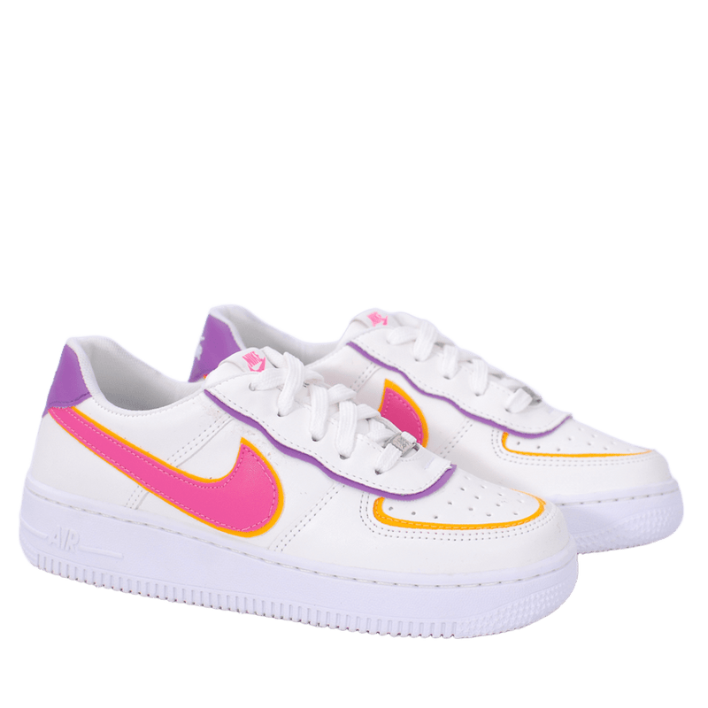 Nike Air Force Branco Girassol Rosa