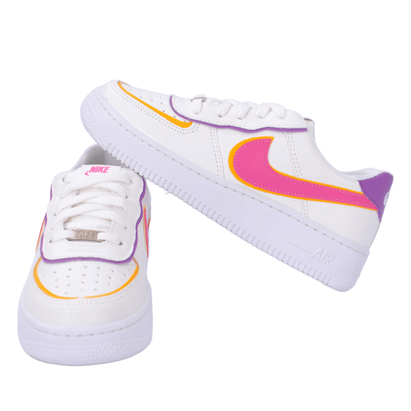 Nike Air Force Branco Girassol Rosa