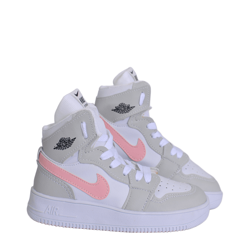 Nike Jordan Infantil Cinza Rosa